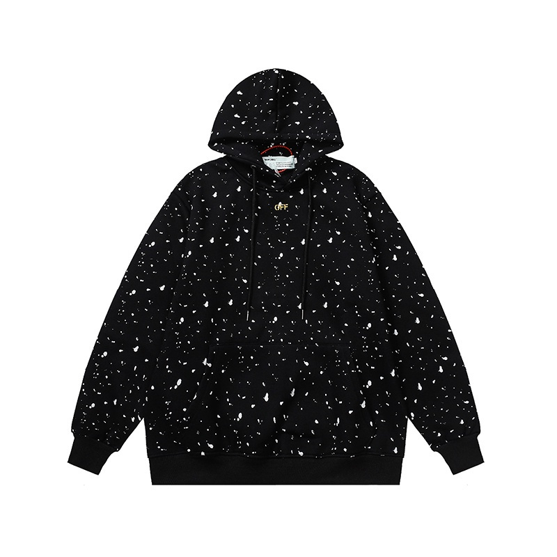 Áo Hoodie Off-W vảy sơn in full áo hàng nỉ cao cấp dày dặn, có bo chun siêu đẹp thời trang cháy phố