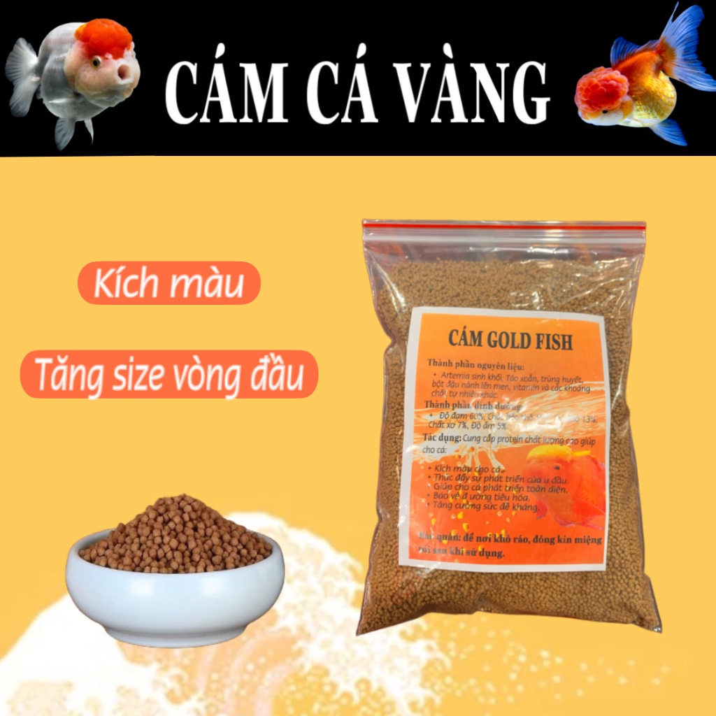 CÁM CÁ VÀNG -GOLD FISH, giàu dinh dưỡng - Top 1 thức ăn cho cá vàng 50-500g.