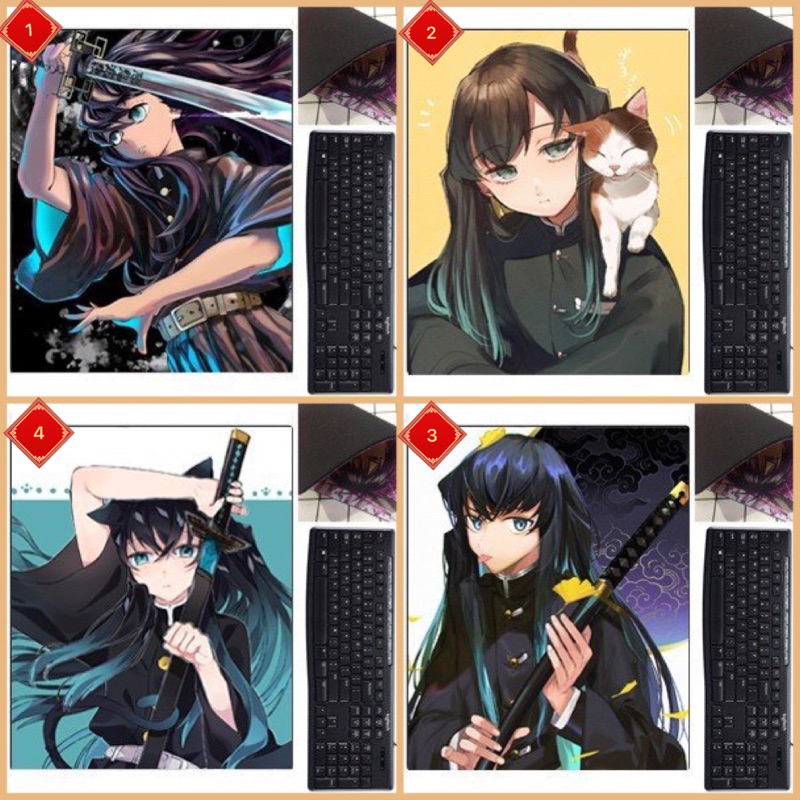 Bàn di chuột Muichiro Tokito / Lót chuột máy tính hình Tokito Muichiro kimetsu no yaiba