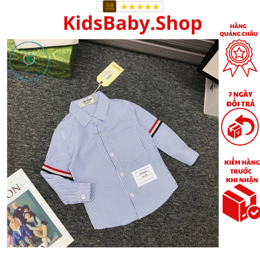 Áo sơmi Thom dài tay bé trai 10-40kg
