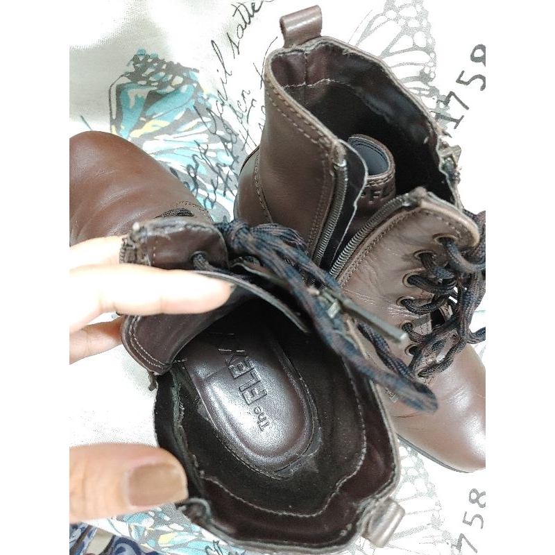 Giầy bốt da hiệu FLEXX size 36-37 gót cao 5phân  si tuyển 2hand