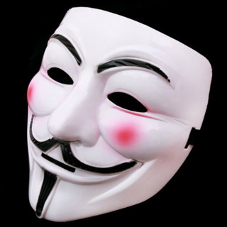 Mặt Nạ Hóa Trang Hacker anonymous Màu Trắng