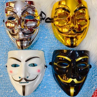 Mặt Nạ Hóa Trang Hacker anonymous Màu Trắng