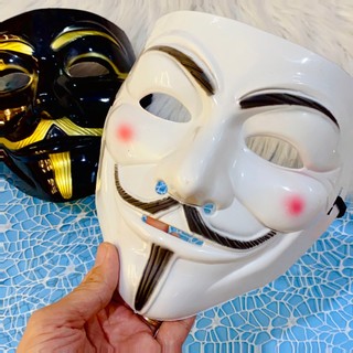 Mặt Nạ Hóa Trang Hacker anonymous Màu Trắng