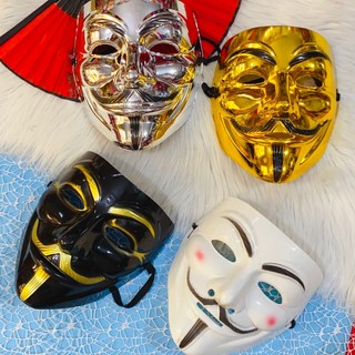 Mặt Nạ Hóa Trang Hacker anonymous Màu Trắng