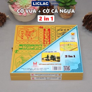 Bộ cờ 2 trong 1 gồm CỜ VUA và CỜ CÁ NGỰA chất liệu Nhựa An Toàn, Đồ chơi giải trí Boardgame chính hãng Liên Hiệp Thành
