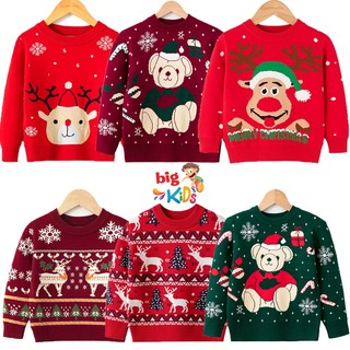 Áo len bé trai gái thời trang trẻ em 2 đến 7 tuổi noel thu đông BigKids