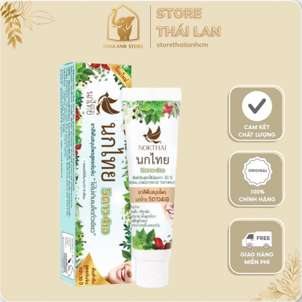 Kem Đánh Răng Nokthai 5Star4A Thái Lan - Giải Quyết Các Vấn Đề Về Răng Miệng