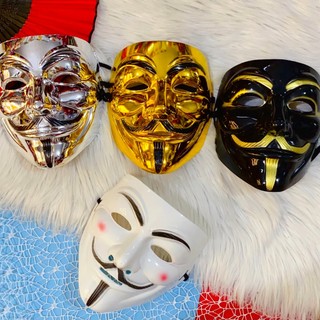 Mặt Nạ Hóa Trang Hacker anonymous Màu Trắng