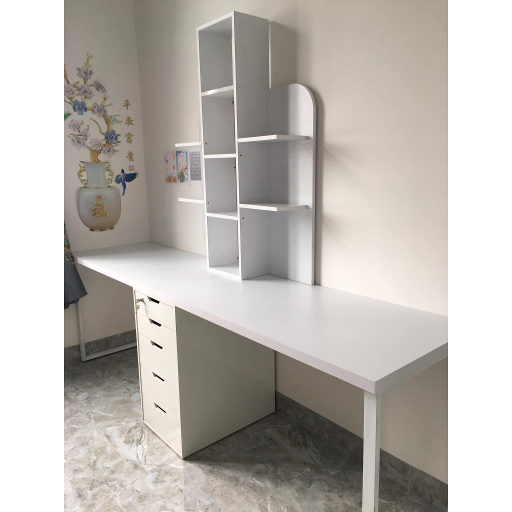 Bàn IKEA 2 chỗ ngồi,bàn làm việc đôi gỗ MDF phủ melamine cao cấp