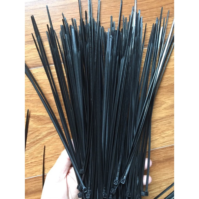 Túi 250 dây rút lạt nhựa đen dây thít 25cm bền dai chắc chắn