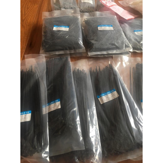 Túi 250 dây rút lạt nhựa đen dây thít 25cm bền dai chắc chắn