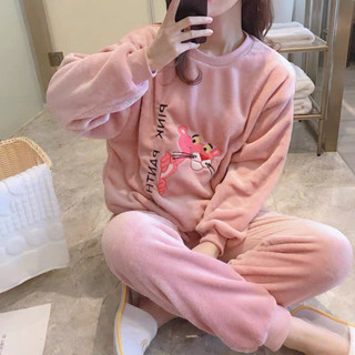 bộ ngủ bông,bộ bông báo hồng cute mềm mại 167