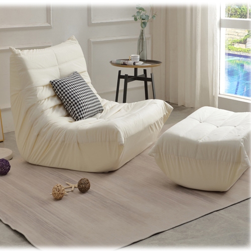 Ghế Lười, Ghế Thư Giãn Togo Phong Cách Bắc Âu Da PU Decor Phòng Khách, Phòng Ngủ , Cafe Tặng Gối Hoa