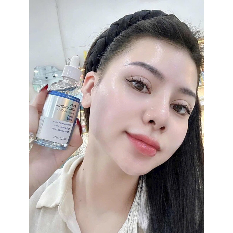 Serum Wellage Real Hyaluronic Blue Ampoule tinh chất cấp ẩm cấp nước phục hồi da