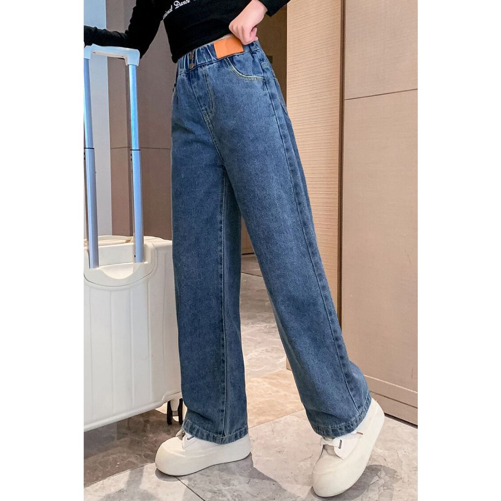 Quần jean bé gái lớn size đại quần dài quần bò cho bé gái QJ56 size 130-160 25-45 kg thời trang trẻ em hàng quảng châu