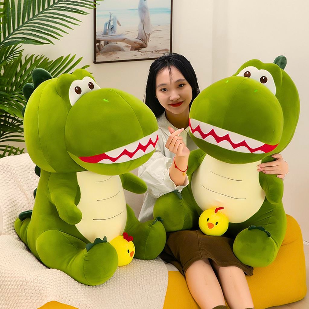 Gấu Bông Khủng Long Cute, Thú Nhồi Bông Có Gà Con EDA'S HOUSE