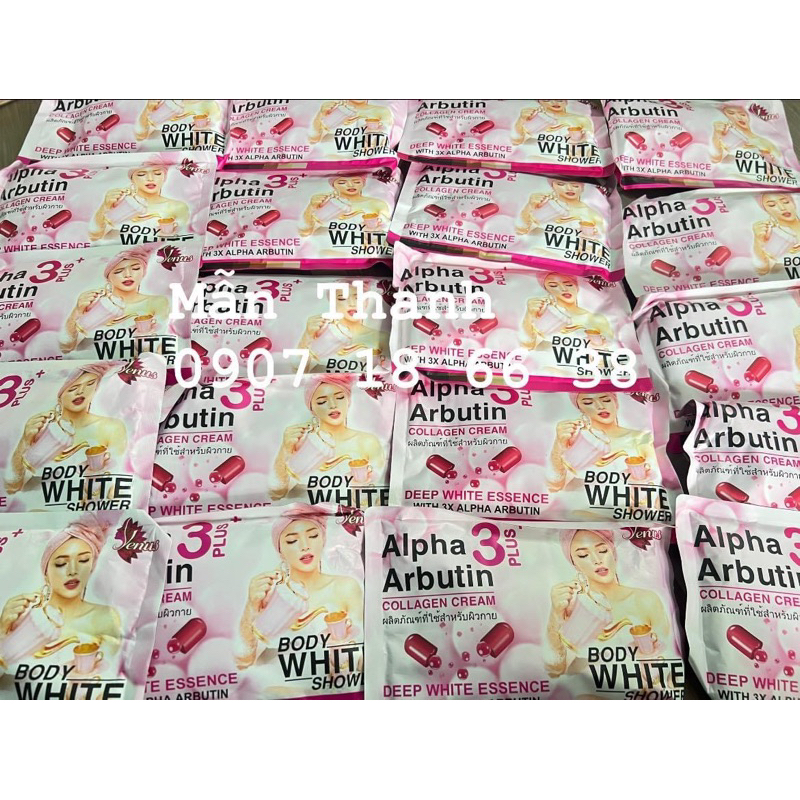 Sữa dưỡng thể apha abutin - viên k.ich apha - sưa tăm apha
