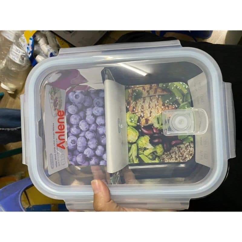 Hộp thủy tinh chịu nhiệt chia ngăn INOCHI dung tích 1040ml. Hàng KM