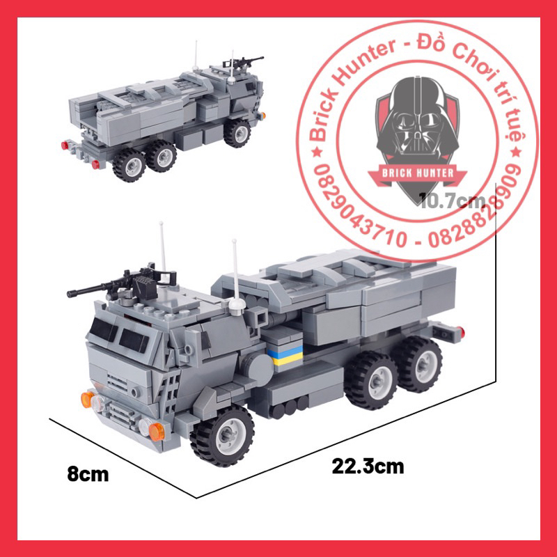 Army Moc M142 Himars mô hình lắp ráp Hệ thống phóng tên lửa cơ động hạng nhẹ trên xe tải của quân đội Hoa Kỳ