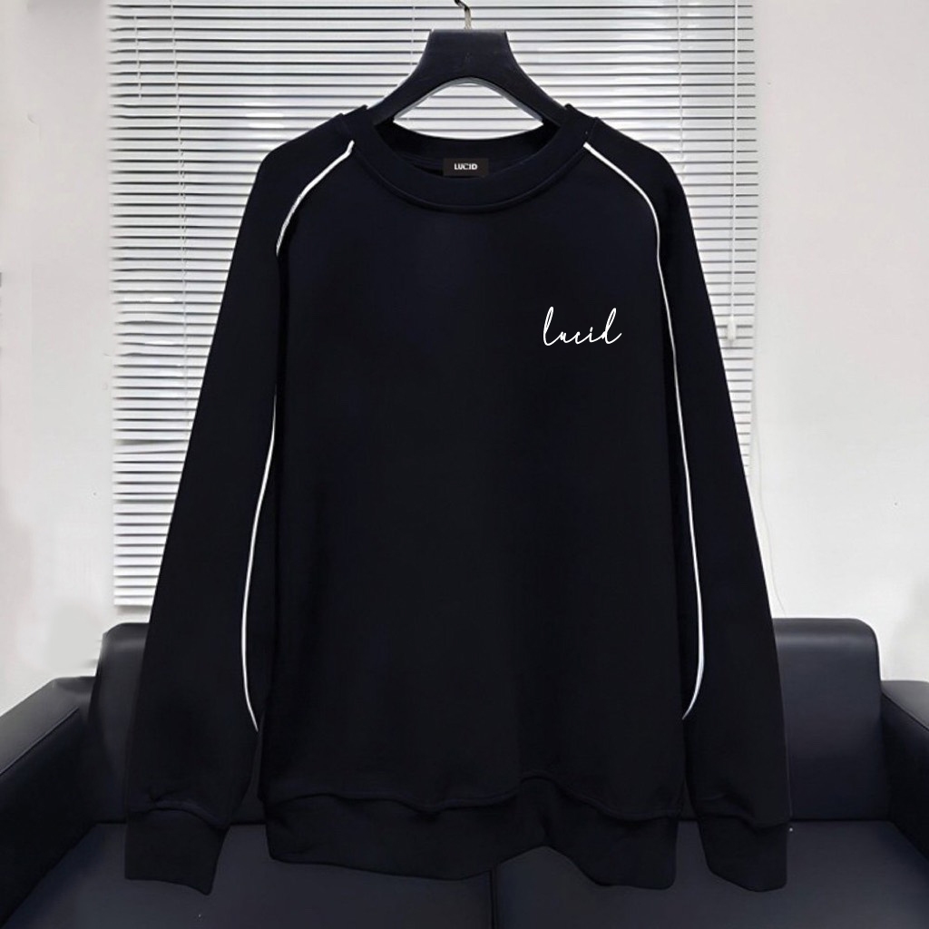 Áo Sweater Local Brand Unisex LUCID KÍ Nam Nữ Tay Lỡ From Rộng Nỉ Da Cá