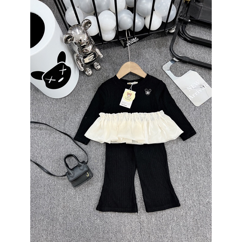 Set Bộ Len mềm đẹp bánh bèo cho bé gái hàng đẹp