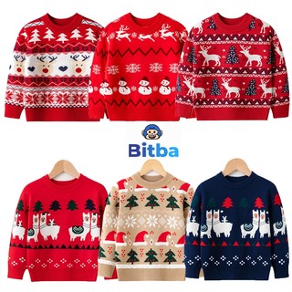 Áo len bé gái trai hàn quốc thời trang thu đông trẻ em 1 đến 7 tuổi Bitba