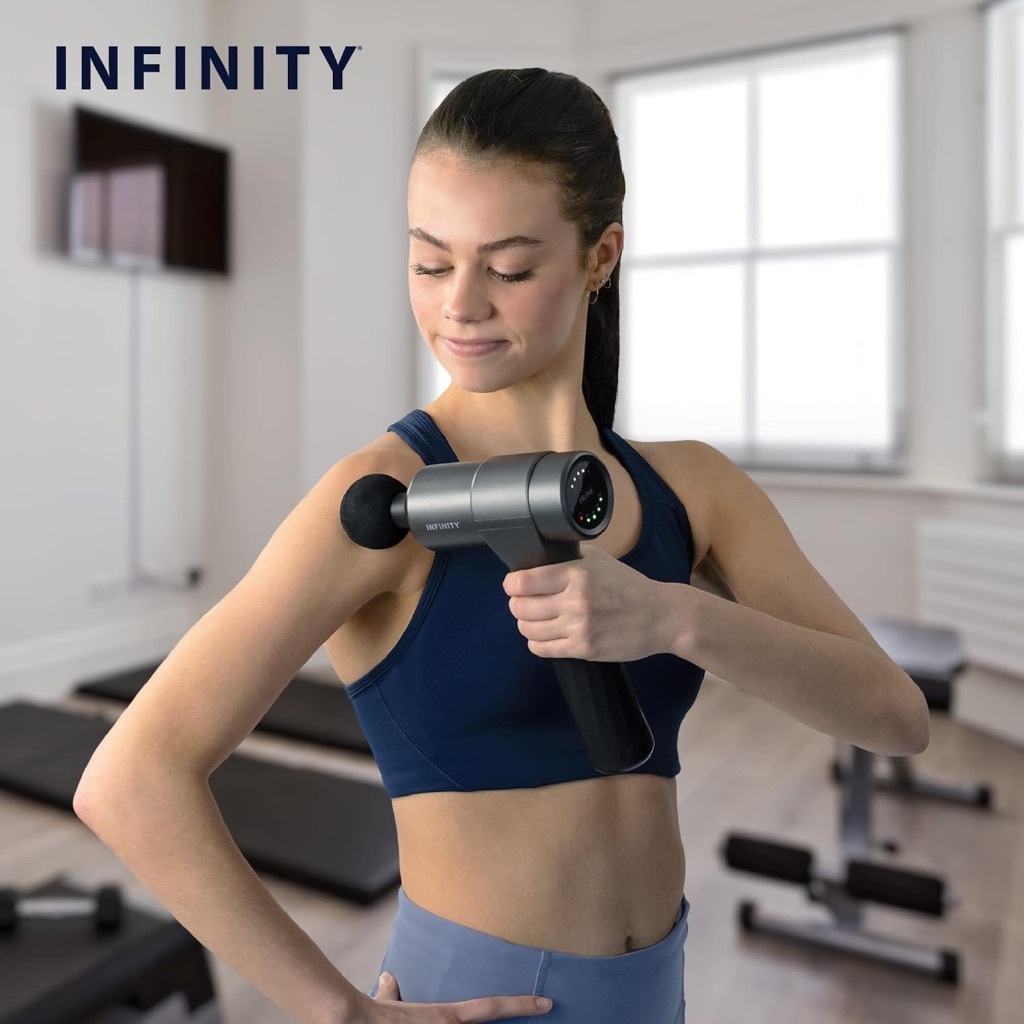 Súng Massage Cầm Tay INFINITY Pro , Full body, Máy Mát Xa Cổ Vay Gáy Cầm Tay, Đau Cứng Cơ