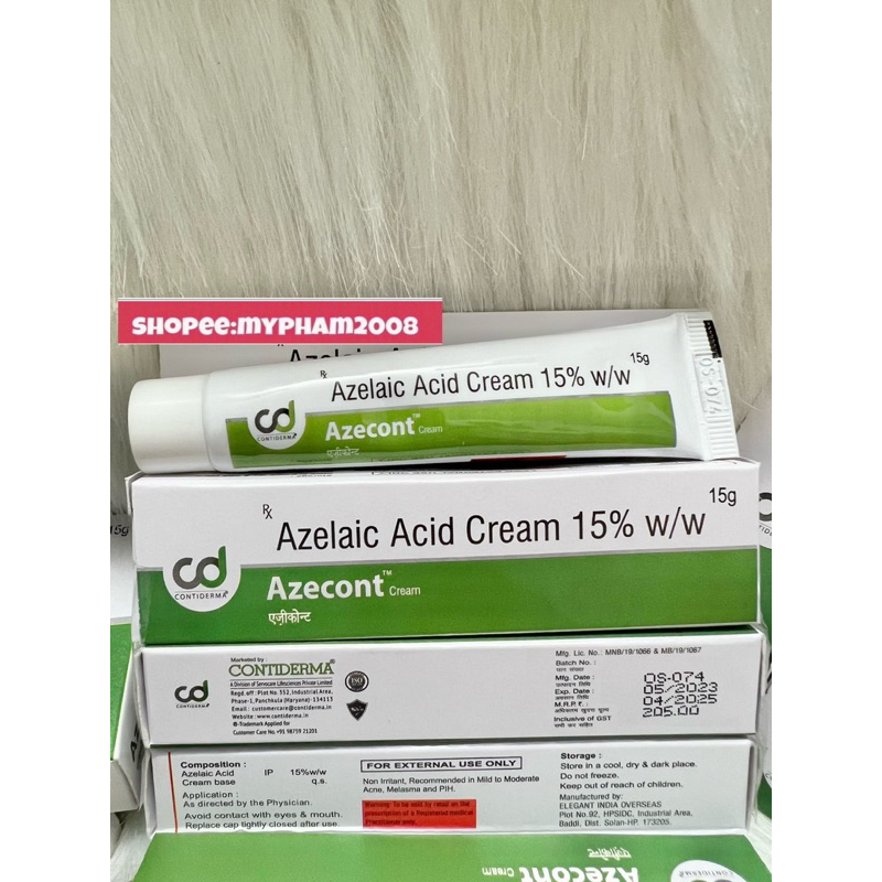 Cream giảm mụn ,mờ thâm Azecont Forte 15%- 20%