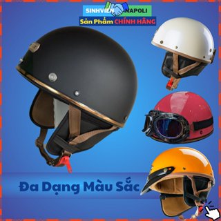 Mũ Bảo Hiểm 1/2 Napoli PUG Version Harley Bảo Hành Chính Hãng 12 Tháng