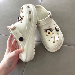 Dép Sục Cross Đế Cao, Dép Nữ Đế  cao 5cm Sticker Cute