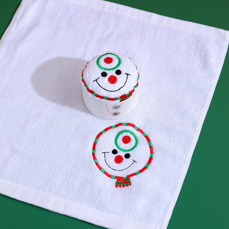 Khăn mặt cotton đáng yêu hình bánh cupcake chủ đề Noel / Giáng sinh