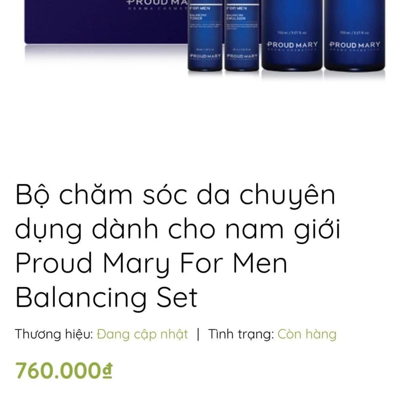 Set chăm sóc da chuyên sâu làm dịu & phục hồi da Proud Mary