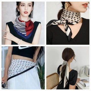 KHĂN LỤA POLYESTER COTTON NGẮN 50CM ĐẾN 68CM CAO CẤP TẠO NHIỀU KIỂU HÀN QUỐC PHẦN 3 MẪU MỚI