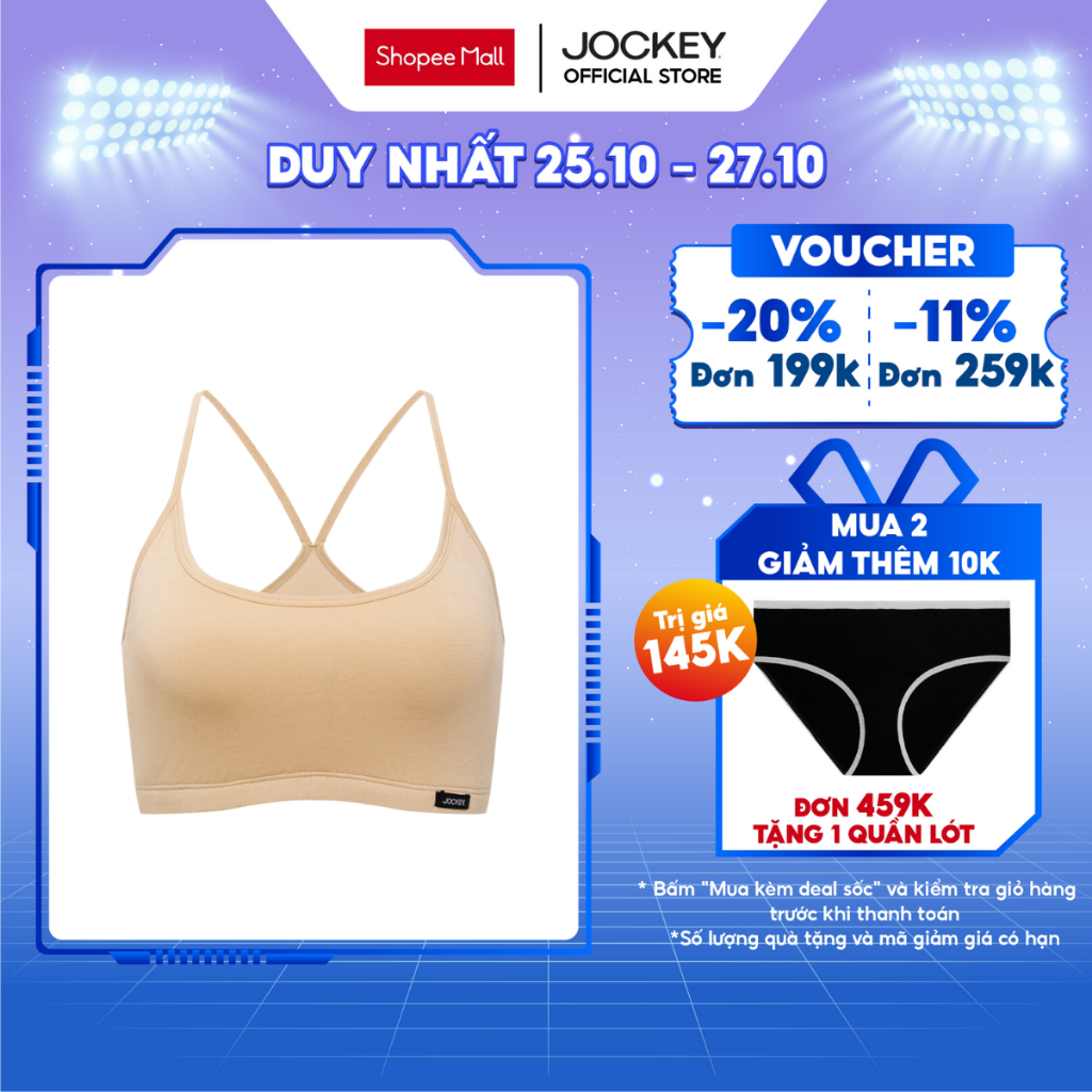 Áo crop top nữ Jockey chất liệu Visco - 1156