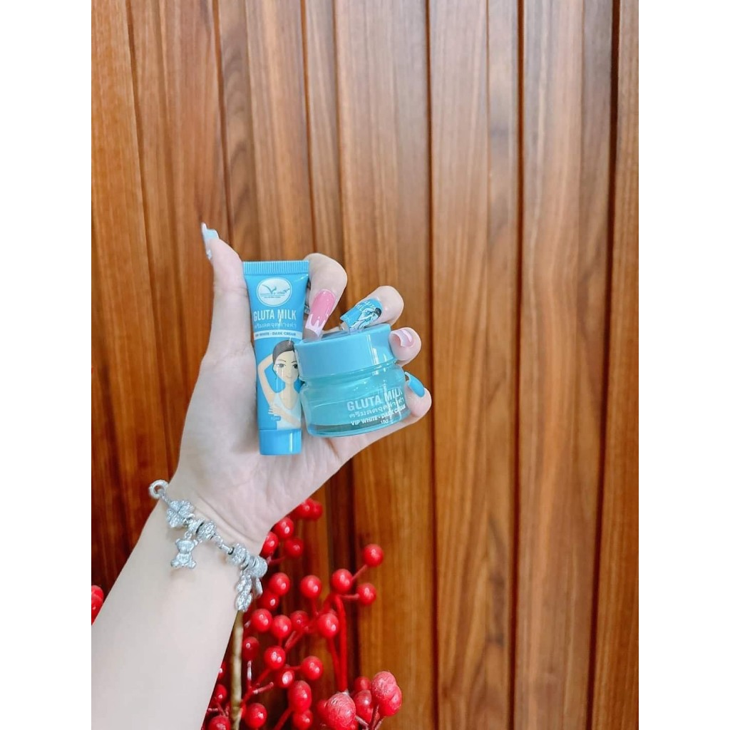 Kem giảm thâm nách Gluta Milk hủ 15g tặng 1 típ 10ml
