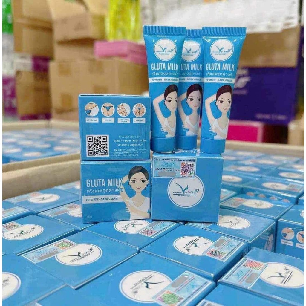 Kem giảm thâm nách Gluta Milk hủ 15g tặng 1 típ 10ml