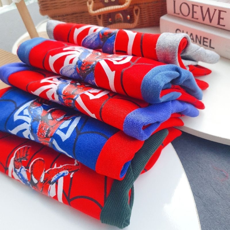 Đồ bộ bé trai, bộ quần áo dài tay thu đông in hình Spiderman chất len cotton dày dặn phối màu đẹp cho bé 10-20kg