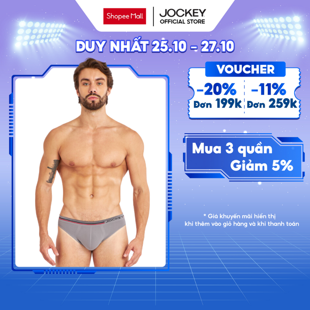 Quần Lót Nam Jockey Tam Giác Không Đường May Seam Free Kháng Khuẩn Cao Cấp - J9133