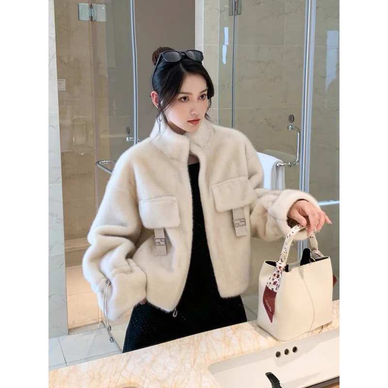 ÁO KHOÁC LÔNG TÚI NGANG TIỂU THƯ, áo khoác lông qc l1, áo khoác mùa đông