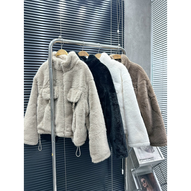 ÁO KHOÁC LÔNG TÚI NGANG TIỂU THƯ, áo khoác lông qc l1, áo khoác mùa đông