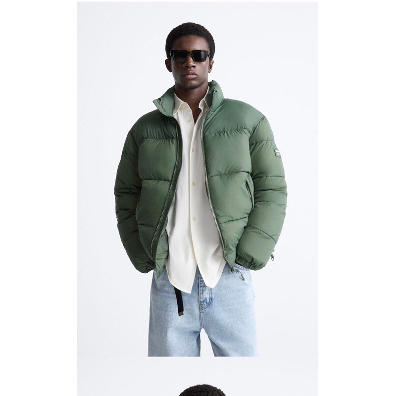 Áo Phao nam Za.ra dư xịn chính hãng màu xanh rêu full tag