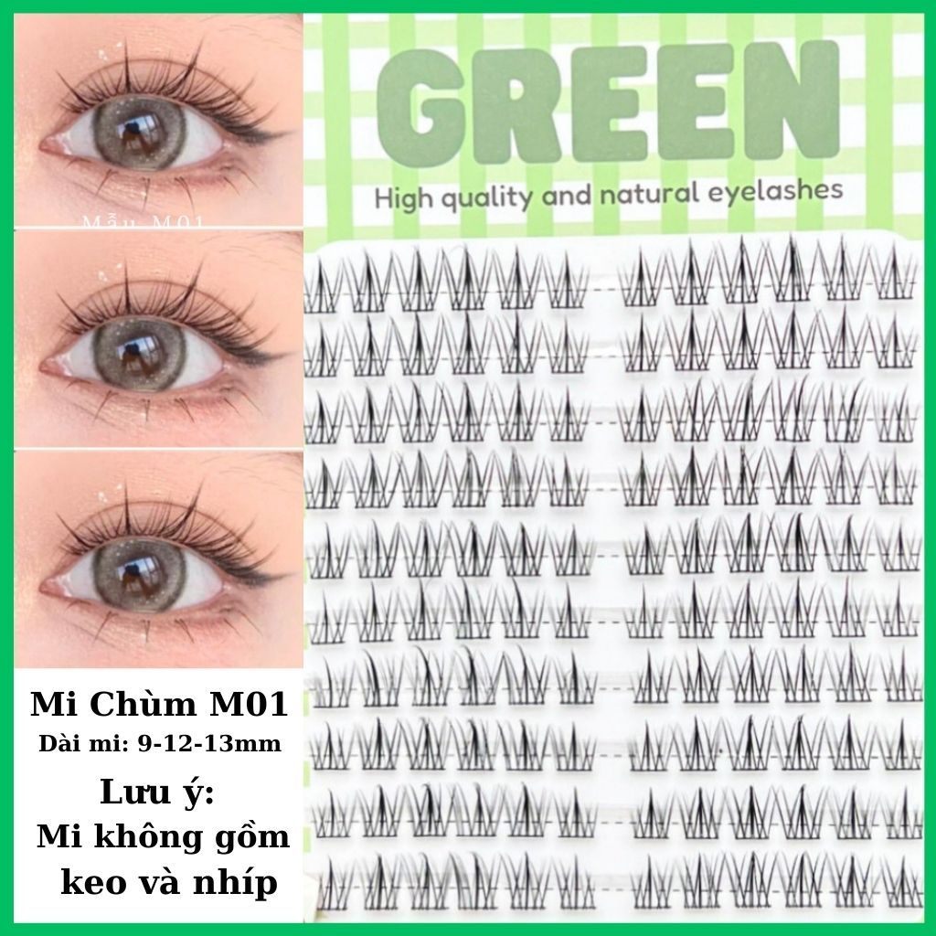 Mi Giả 10 Hàng Tách Sợi Chùm Tự Nối Tự Nhiên Mi Nội Địa Trung (Tặng 1 Set Keo Và Nhíp Cho Mỗi Đơn Hà