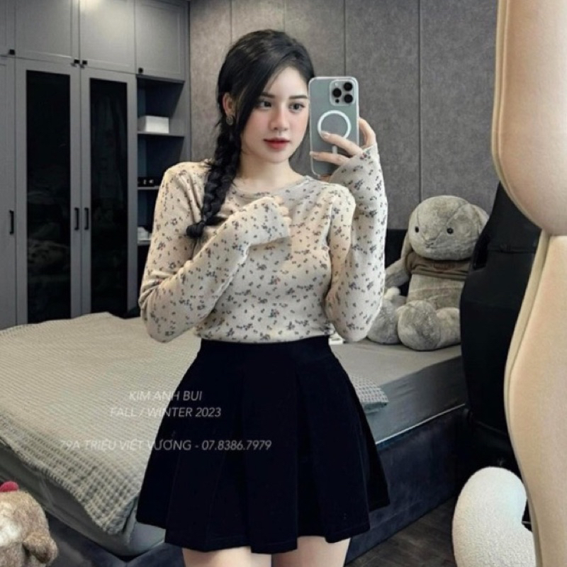 Áo len tăm hoa nhí hàng qc