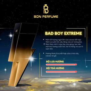 Nước hoa nam bad boy extreme- carolina herrera edp 10ml | bon perfume