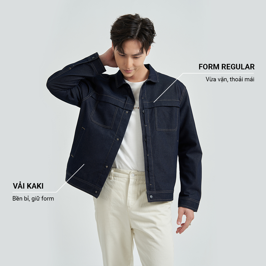 Áo Khoác Kaki Nam KRIK Phong Cách Trẻ Trung Cá Tính Chuẩn Form Regular AK5012