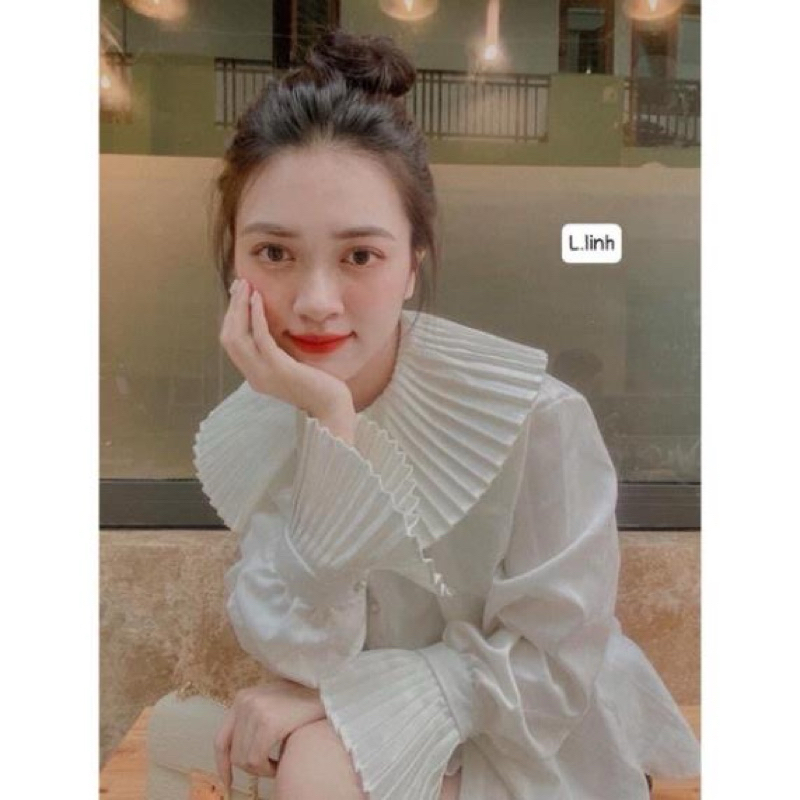 Áo sơmi cổ sen ZARA freesize thanh lý