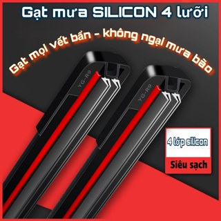 Gạt mưa ô tô 4 lưỡi silicon Wiper Gen 3, gạt mưa silicon dòng 4 lưỡi các hãng xe toyota, hyundai, honda, kia, mazda
