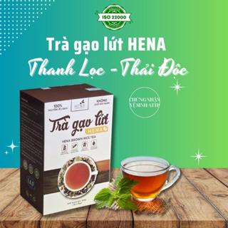 Trà Gạo Lứt Đỗ Đen Túi Lọc Hena 30 Túi 450g Đạt Chuẩn Quốc Tế ISO22000:2018, Trà Túi Lọc Gạo Lứt Đỗ Đen Detox Giảm Cân