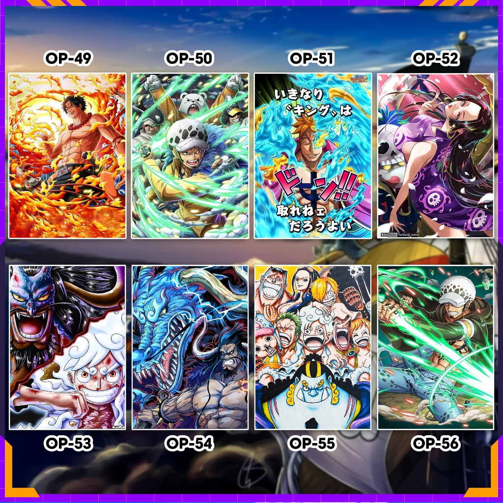 Tranh Decal dán tường decor phòng Poster One Piece - Luffy nhiều kích thước A4, A5 by LeoSetup